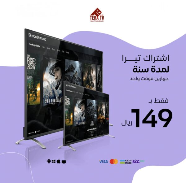 اشتراك تيرا لمدة سنه جهازين نفس الوقت